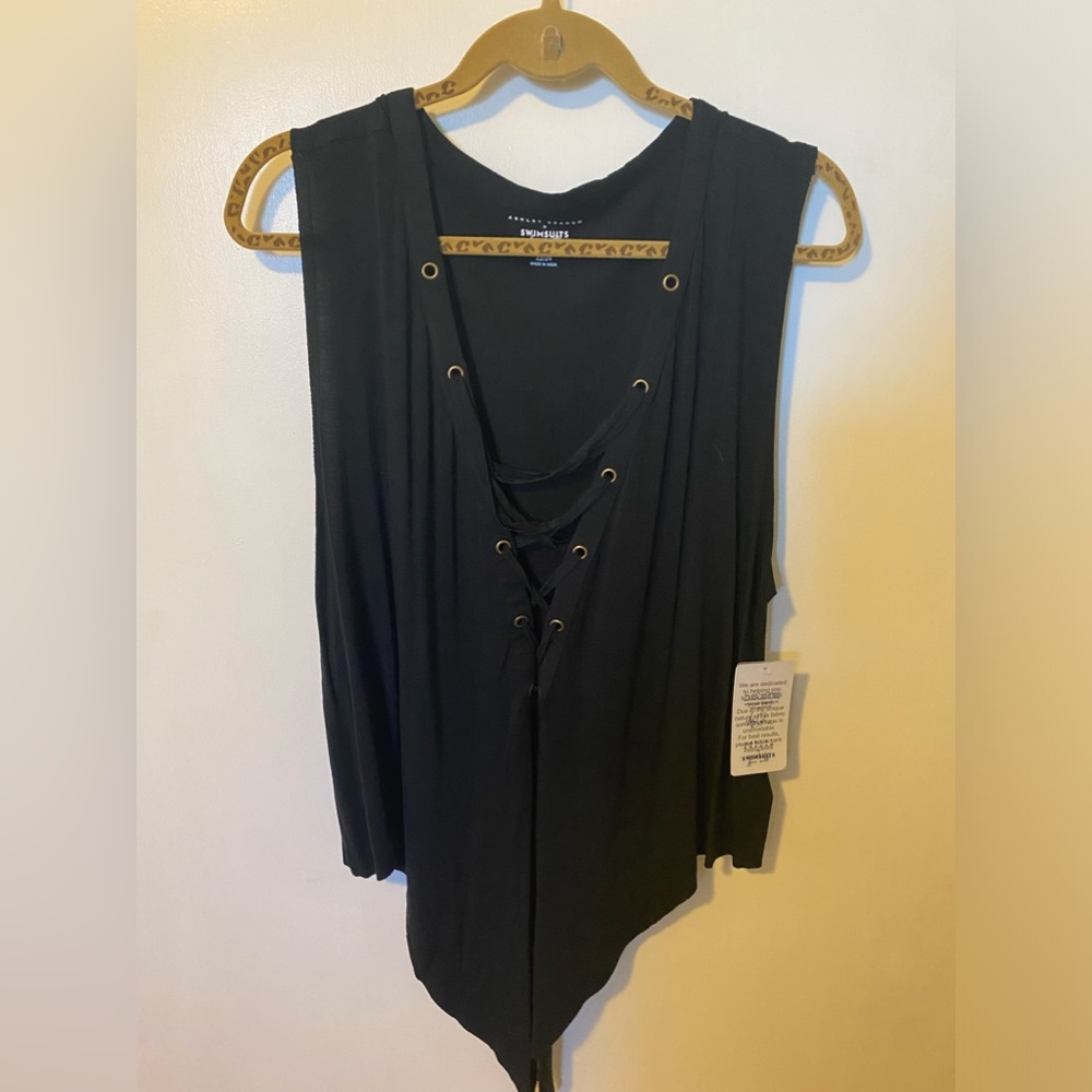 NWT Ashley Graham Swimsuit top cover up